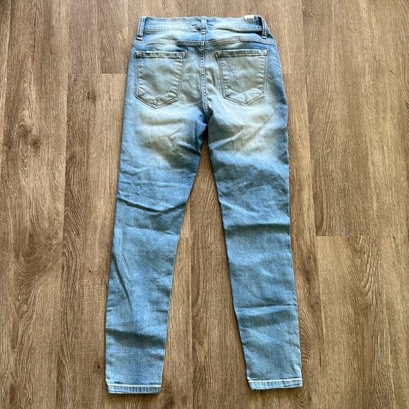 KanCan High Rise Light Wash Distressed Skinny Jeans Size 5 (26) - Picture 7 of 7